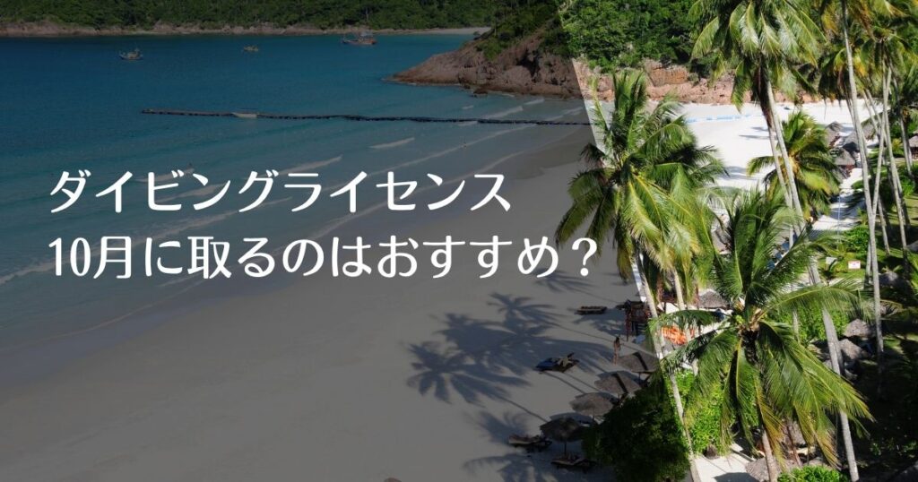 ダイビングライセンスを10月に取得するのはおすすめ？のアイキャッチ画像