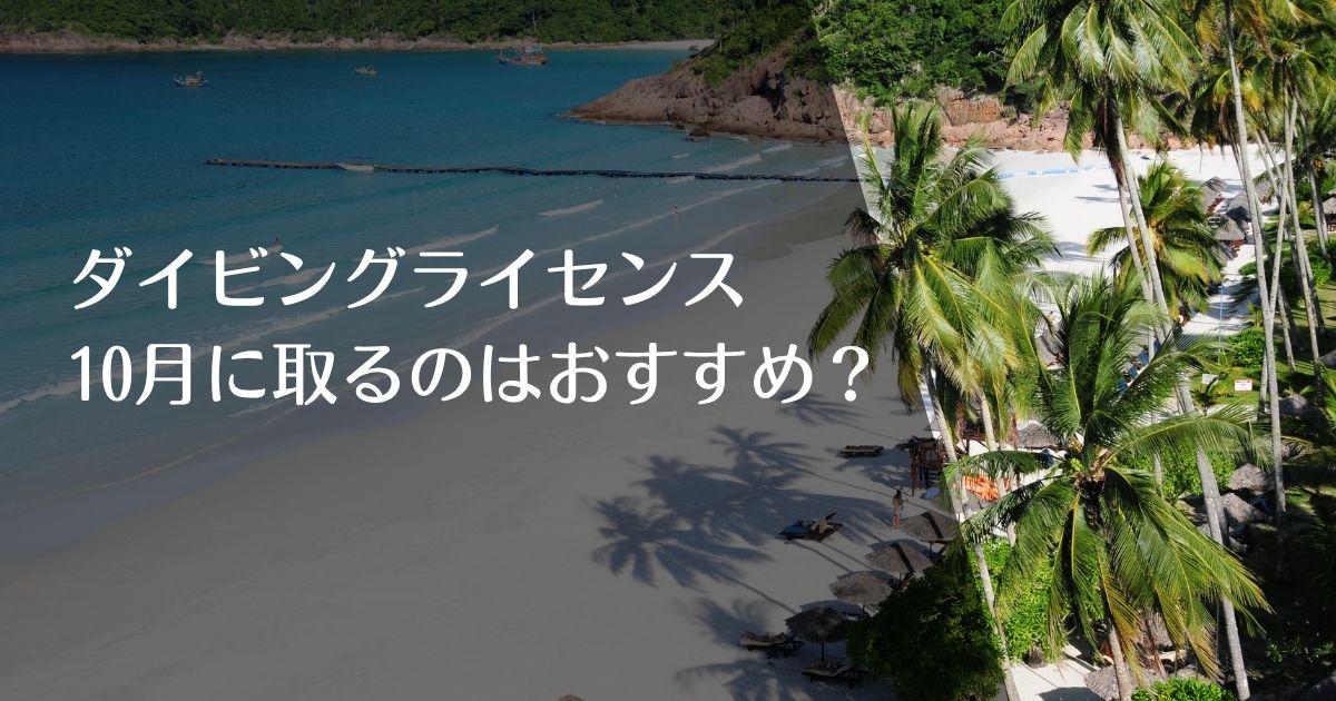 ダイビングライセンスを10月に取得するのはおすすめ？のアイキャッチ画像